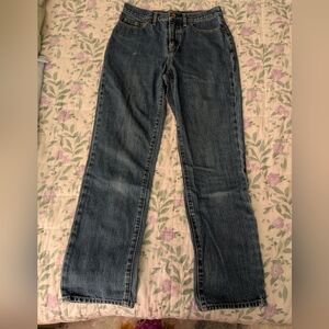 Land's End High Rise Straight Leg Blue Wash Size 4 Jeans